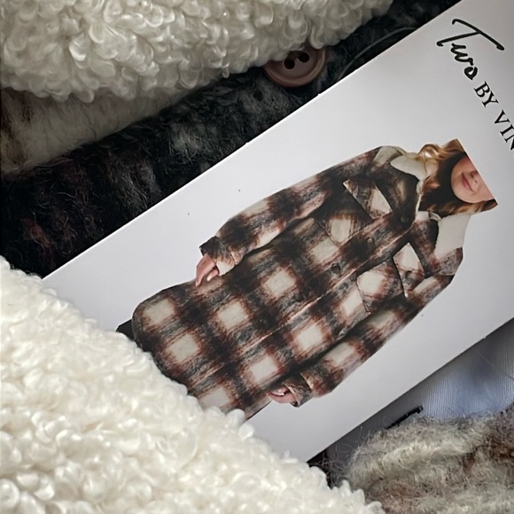 Two By VINCE CAMUTO - Wool Plaid Shacket / Wool Jacket - Picture 4 of 6